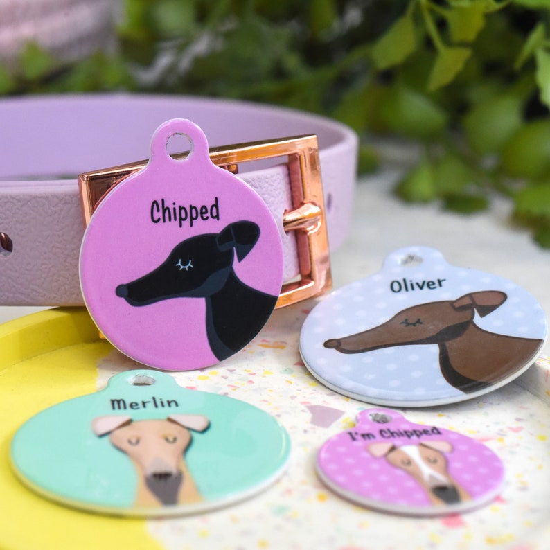 Greyhound Dog Tag Greyhound Id Tag Greyhound Name Tag Etsy