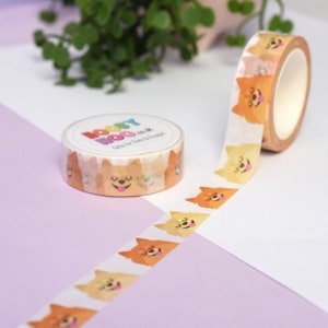 Pomeranian Dog Washi Tape, Eco friendly Tape, Stationery, Bullet Journal, Planner, Decorative Tape, Scrapbooking, Dog, Dogs image 7
