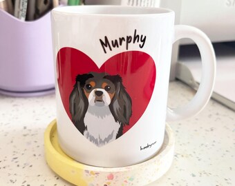 Personalized Dog Mug | Custom Pet Portrait, Valentine's Day Gift