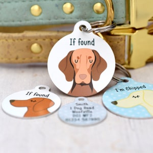 Vizsla Dog ID Name Tag Personalised - Vizsla Collar Charm - Personalised Dog Tag - Custom Pet Tag - Pet Tag - customisable - dog