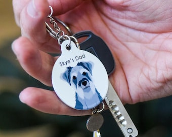 Personalized Dog Tag Keychain, Custom Dog Breed Key chain, Pet Memorial Keyring, Custom Dog Loss Gift