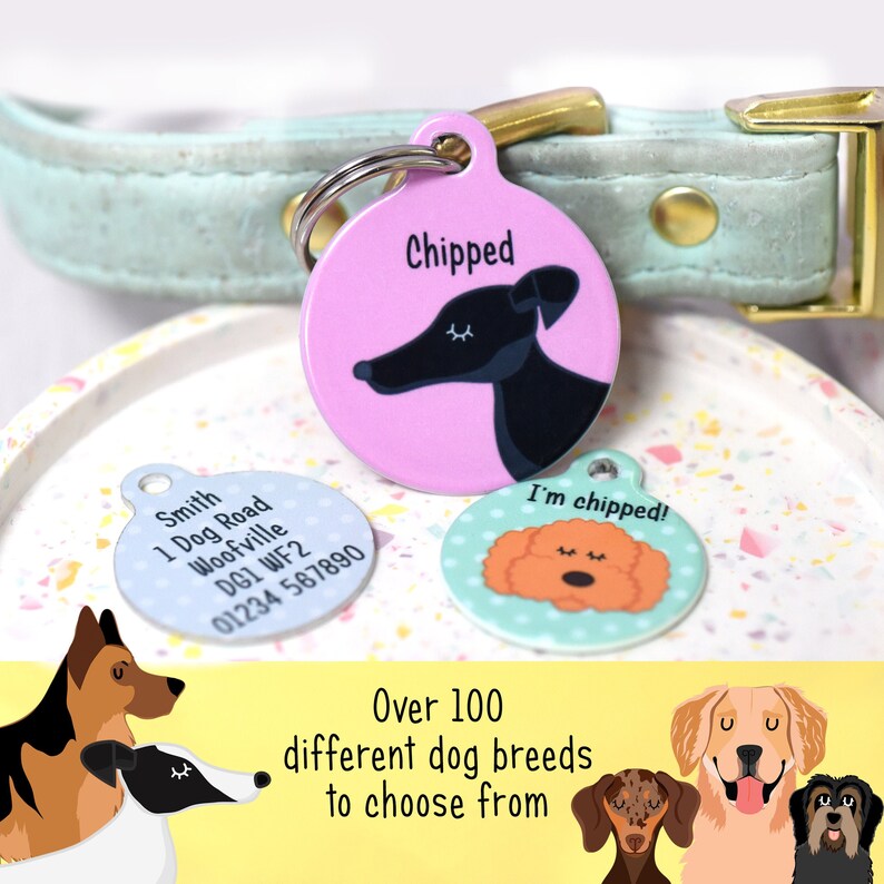 Dog ID Tag for Dogs Personalised, Custom Name tags, Dog Tags for Dogs, dog tag britain, Personalized pet ID tags 