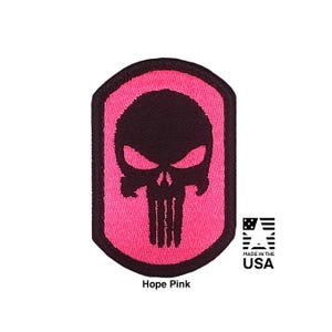 Toppa tattica rosa del Punitore, toppa morale ricamata, chiusura a strappo 3x2, regalo per lei
