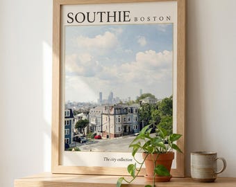 Southie Boston Print, South Boston Skyline City Art (Digital Download)
