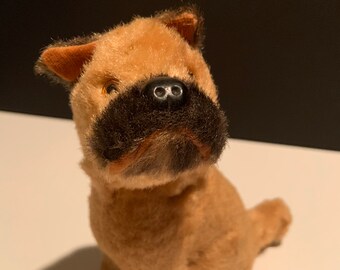 Details about   Vintage Key Wind Up Brown Dog Begging Playing Works Glass Eye Occupied Japan Toy 