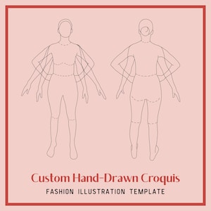 Custom Hand-Drawn Croquis | Personalized Fashion Figure Template (Procreate, PSD, PDF)
