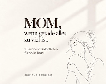 Mental Load Immediate Digital Help for Moms – PDF with SOS Cards & Self-Care Yoga Slowing Down