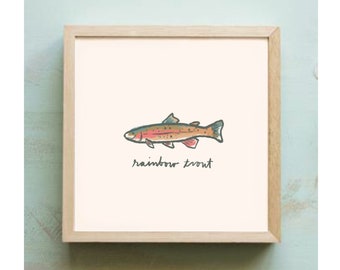 Lake Life Trout Art Print: Rainbow Trout