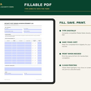 K&ouml;nnte beinhalten: Eine digitale Anzeige eines ausf&uuml;llbaren PDF-Formulars f&uuml;r ein Sicherheitsprotokoll. Das Dokument enth&auml;lt hellblaue Eingabefelder f&uuml;r Standortdetails, Best&auml;tigungen und &Uuml;berpr&uuml;fungsabschnitte sowie Anweisungen zur digitalen Verwendung.