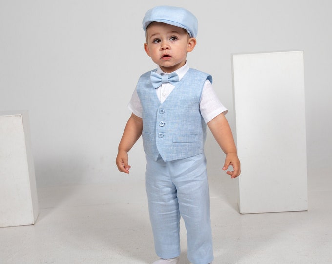 Baby boy light blue suit Baby newsboy outfit Ring bearer Etsy
