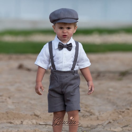 Baby Boy Navy Blue Outfit Toddler Boy Suspenders Suit Page Boy Etsy