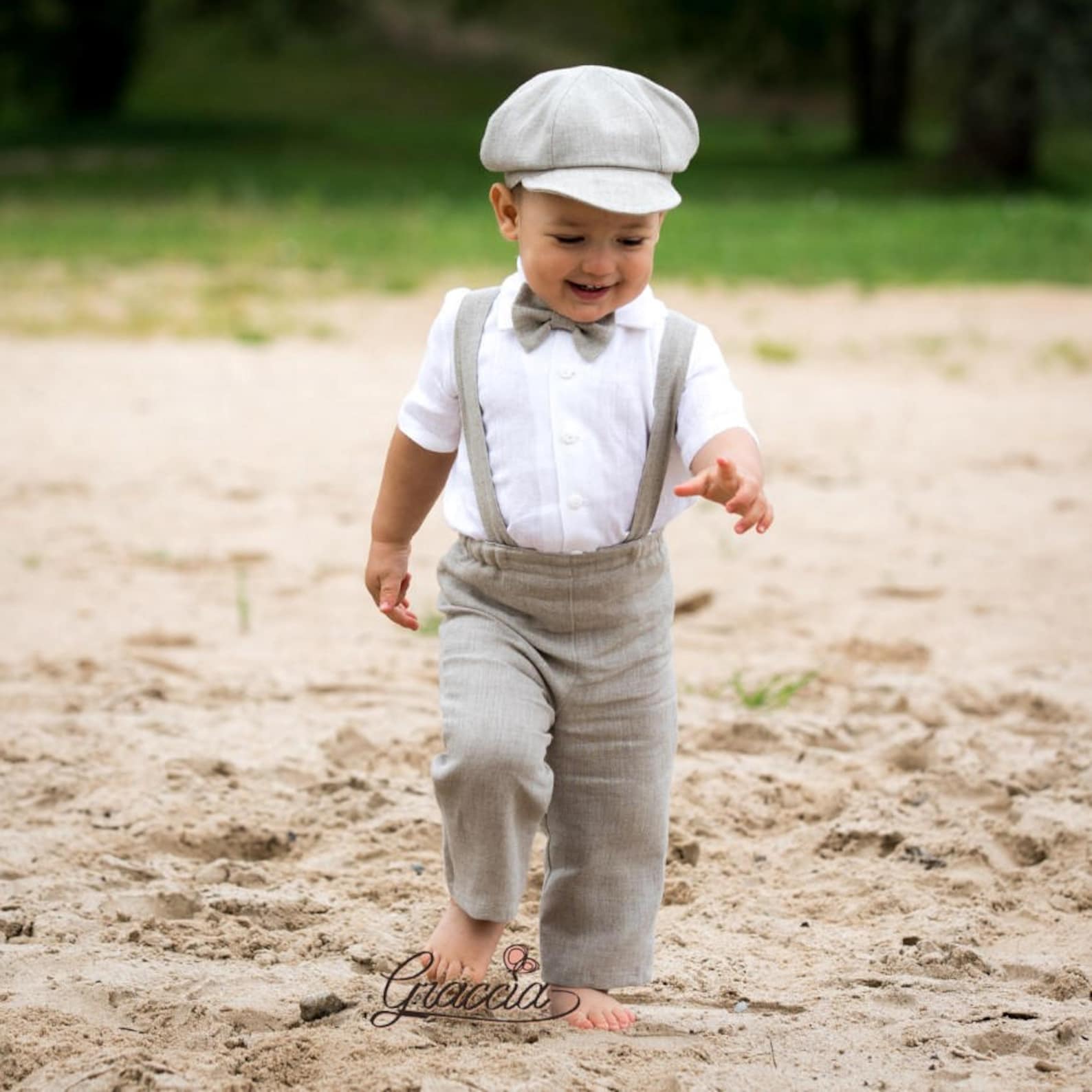Baby Boy Wedding Suit Ring Bearer Newsboy Outfit Baby Boy Etsy UK