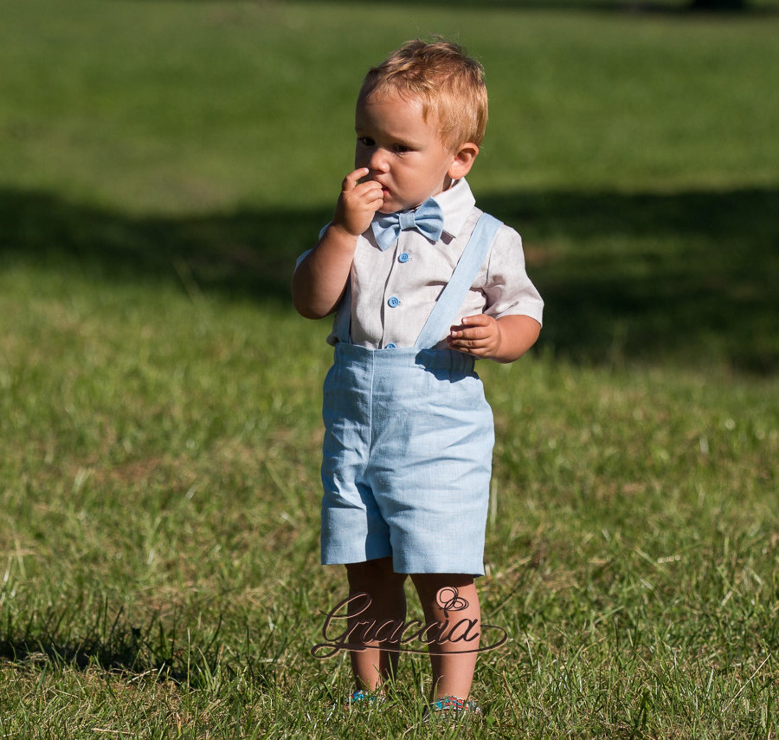 Baby Boy Light Blue Linen Suit Toddler Newsboy Outfit Boy Blue Etsy