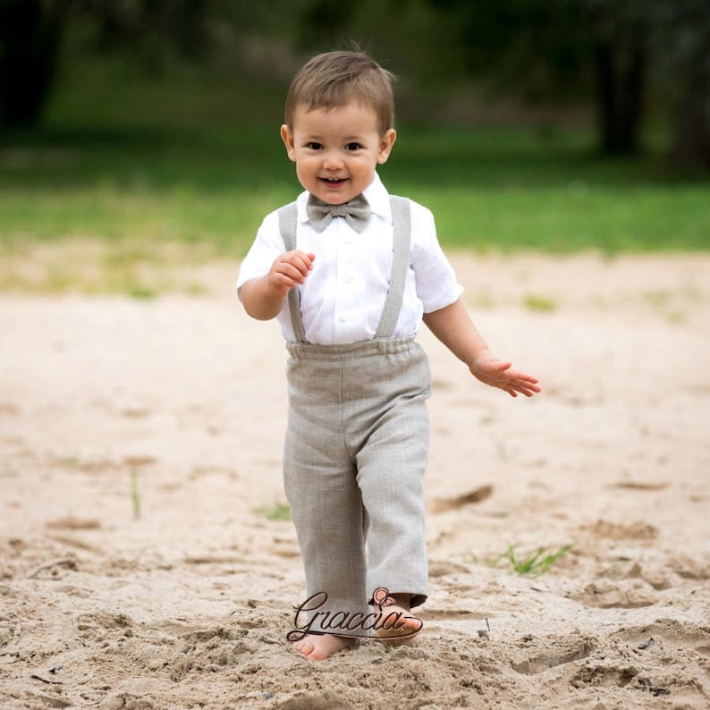 newborn boy suspender outfit