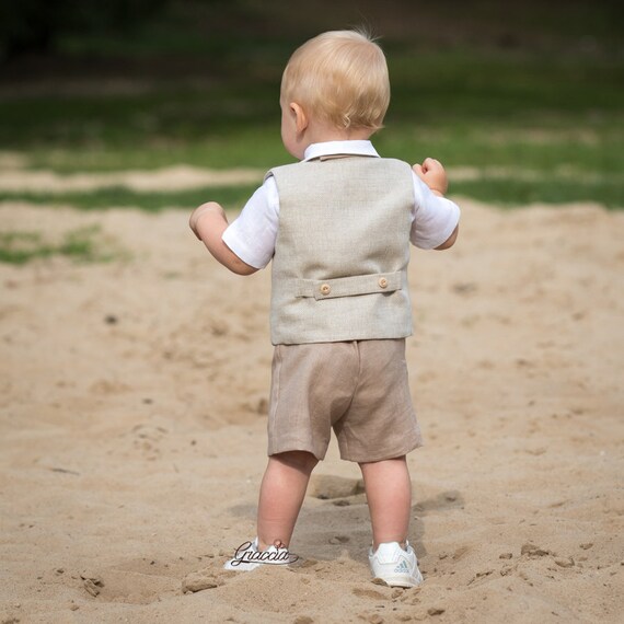 Costume Rustique De Bebe Garcon Toddler Beige Outfit Country Etsy