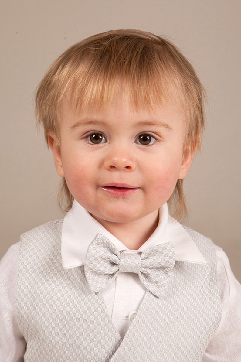 Toddler Boy Light Gray Outfit Baby Boy Linen Vest Shorts Shirt Etsy UK