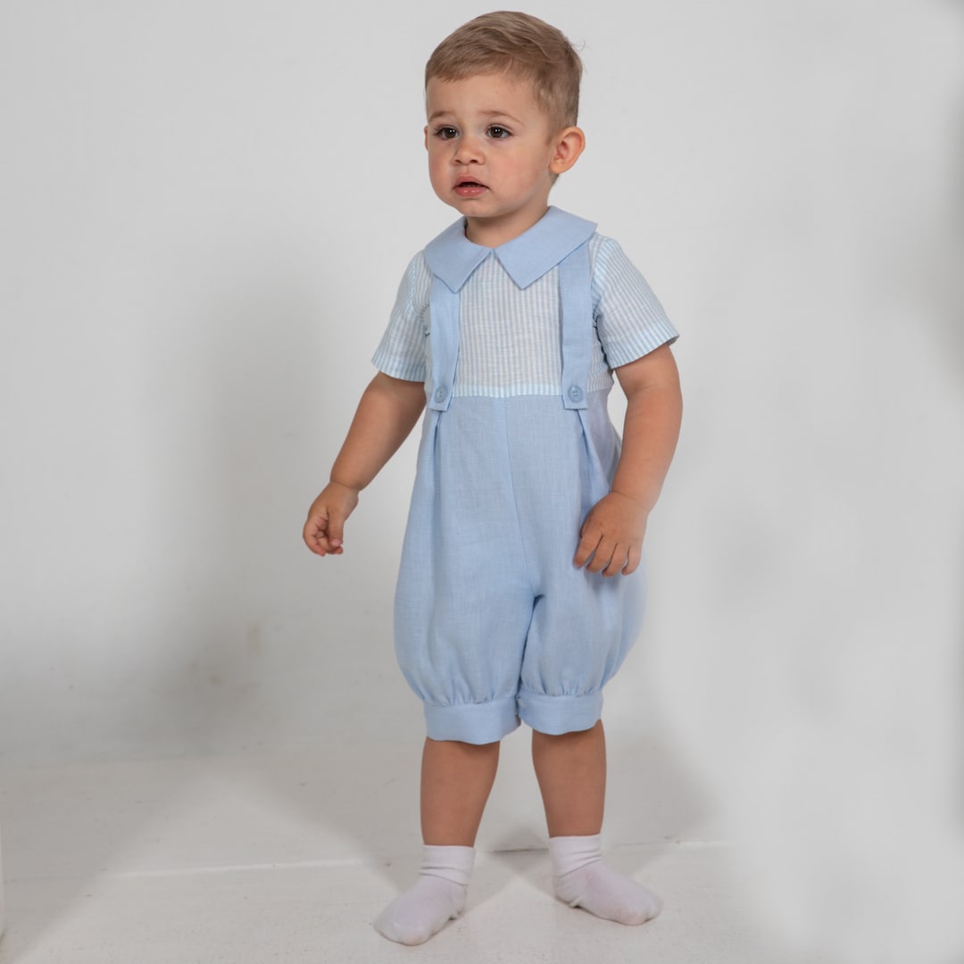 Birinit Light Blue Knit Romper Baby