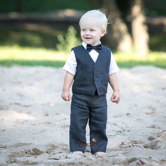 baby boy gray suit