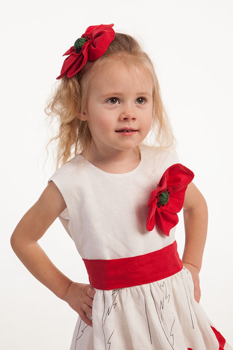 Girl Linen Dress Flower Girl Dress Baby Girl Dress 1st Etsy