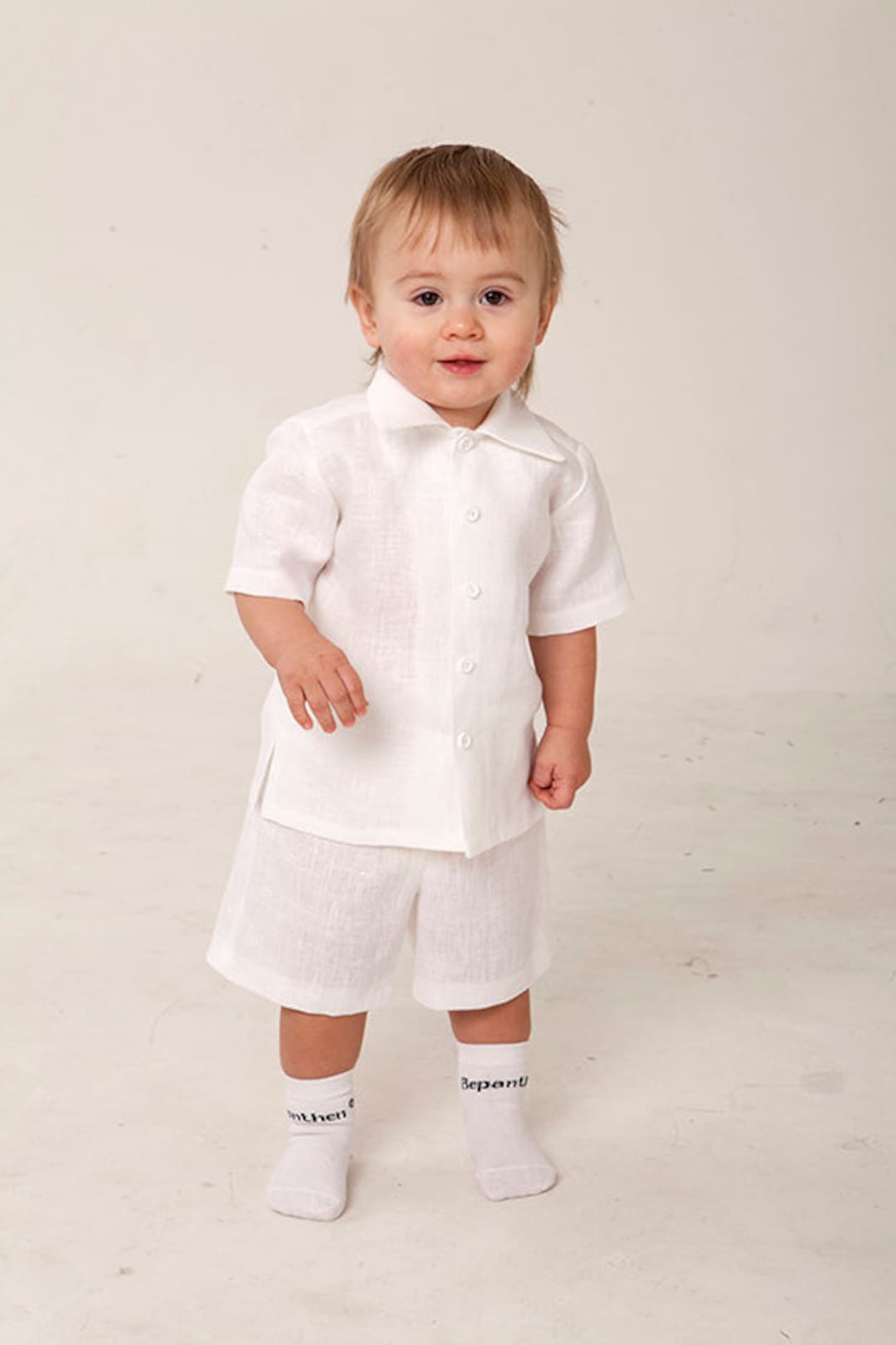 Baby Boy White Shirt Shorts Baptism Outfit Christening Suit Etsy