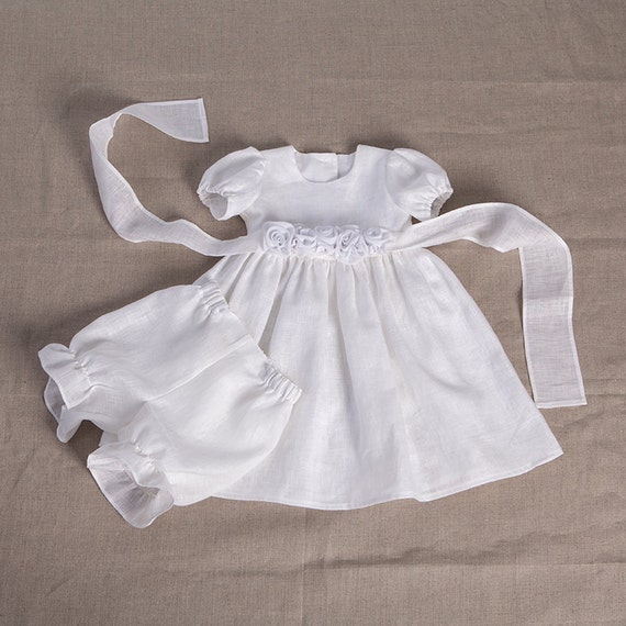 blessing with bloomers The Amy Dress for baby christening baptism