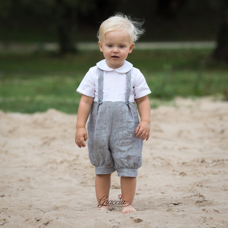 Gray newsboy outfit Page boy suit Romper Vest Newsboy hat Baby Etsy