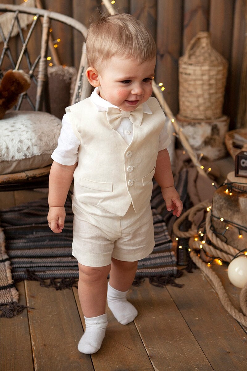 Baby Boy Christening Outfit Baby Boy Baptism Outfit 5-Piece Set