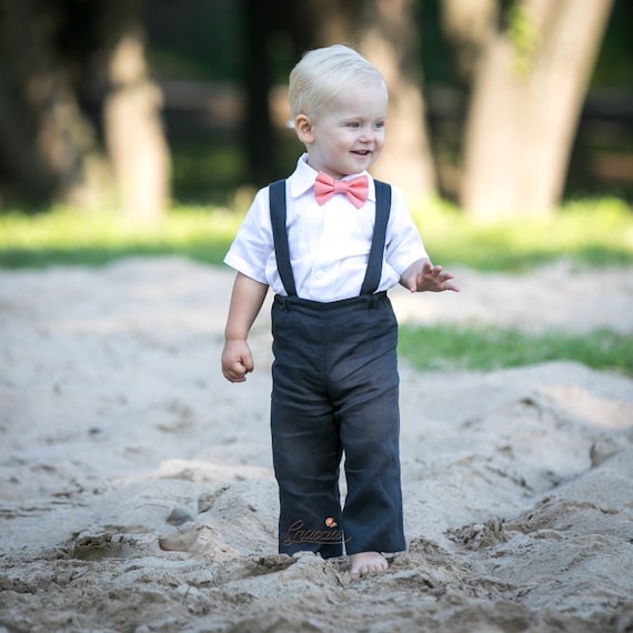 baby dress pants with suspenders