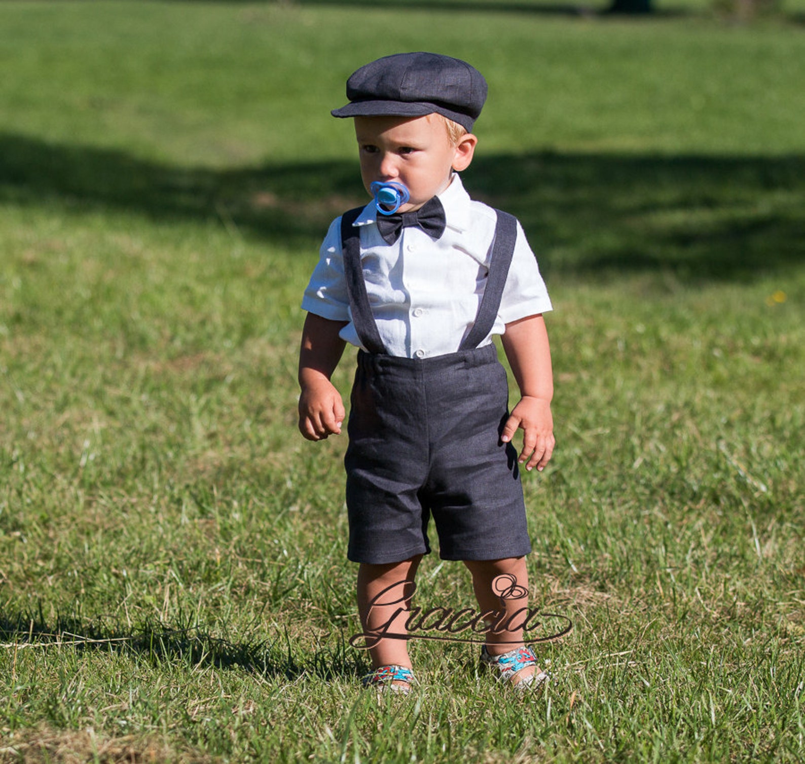 Newsboy ring bearer outfit Baby boy linge costume rustique Etsy