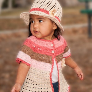 Crochet PATTERN: Isabelle Cardigan ALL SIZES from newborn to 12 months image 4