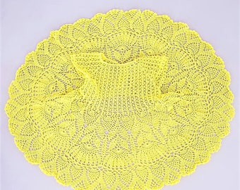 Crochet PATTERN: Aurelia Sky Baby Dress Crochet Thread 6-18 months Crochet Dress Baby Dress Pattern Doily Dress