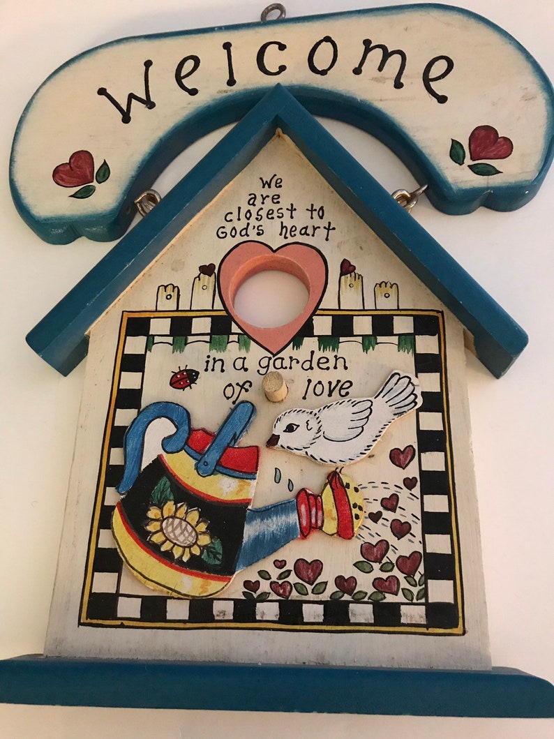 Wooden Welcome Whimsical Sign For Front Door or Wall Hanging