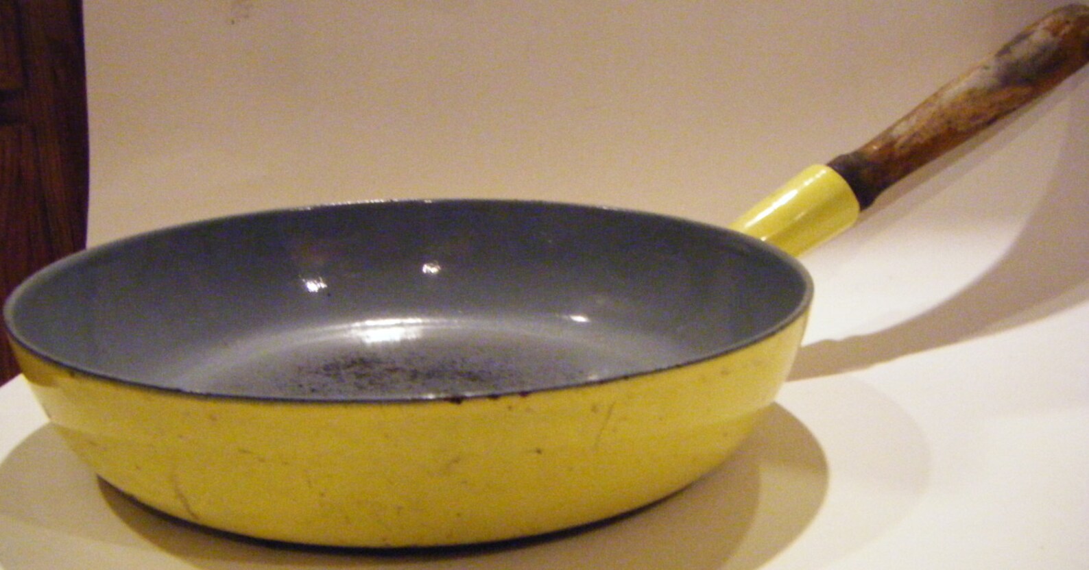 Le Creuset Yellow Enameled Cast Iron Skillet/Frying Pan with Etsy