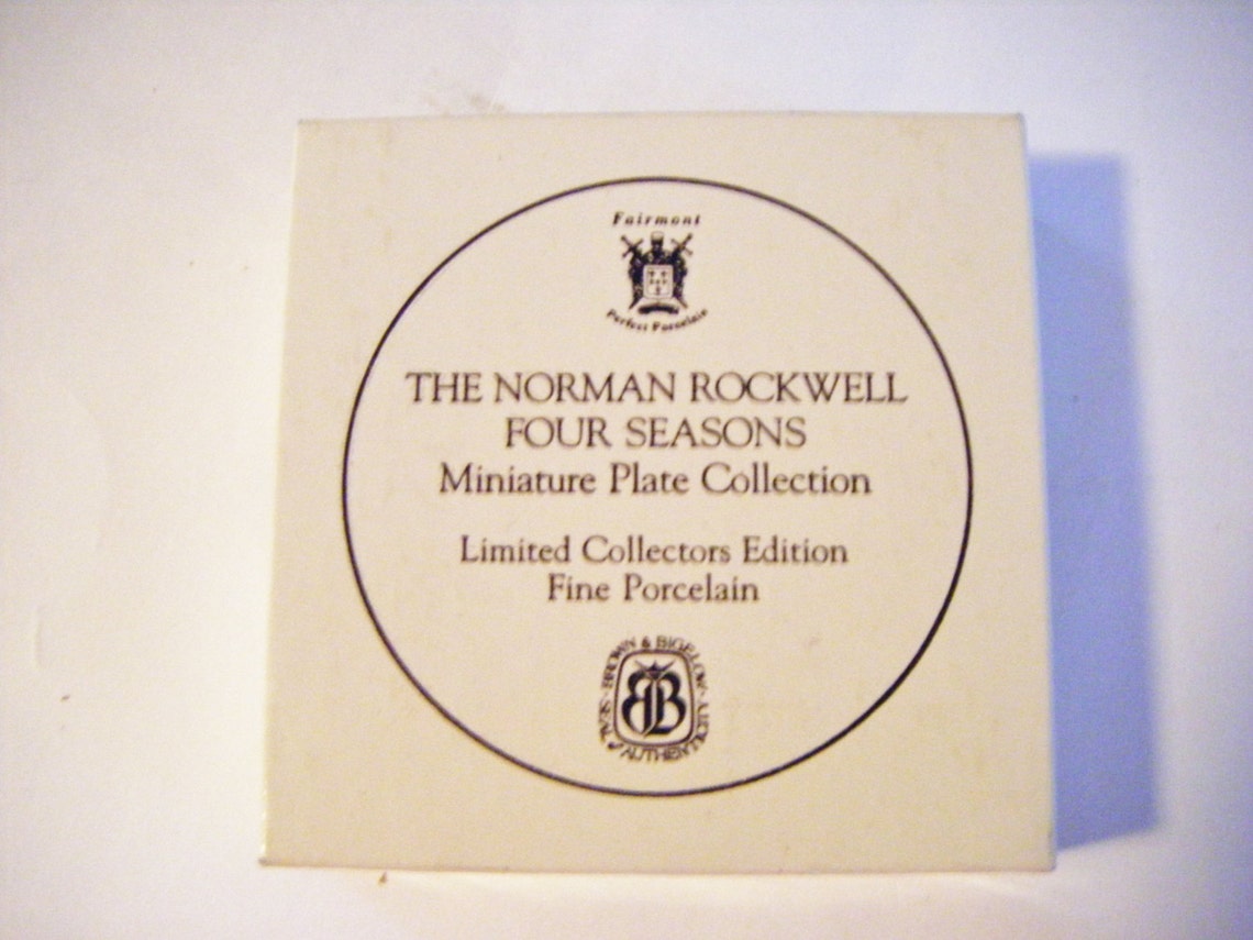 The Norman Rockwell Four Seasons Miniature Plate