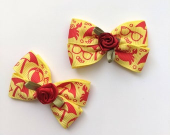 Dog Hair Bows, Grooming Bows, Yellow Hair Bow, Bows for Dogs, Dog Hair Bands, Dog Hair Clip, Spring Hair Bows, Hair Accessories