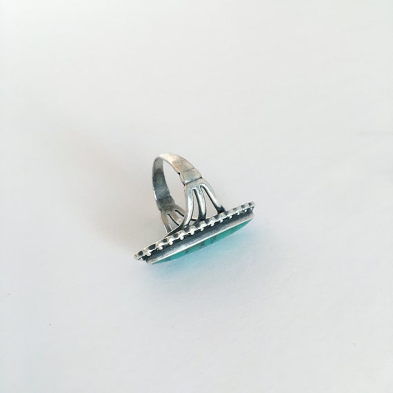 Vintage Turquoise Sterling Ring - image 5