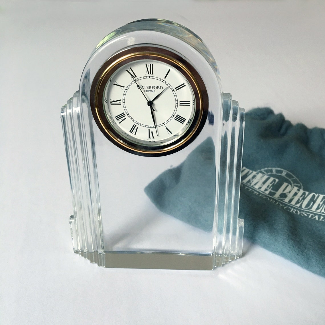 Vintage Waterford Crystal Art Deco Clock Etsy