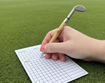 Wooden Golf Club Pens, Custom Golfer Gift, Novelty Golf Gift