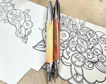 Handmade Wooden Refillable Fiber Tip Pens