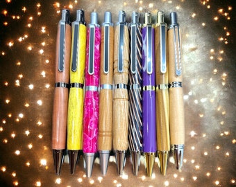 Handmade Wood Click Pen: Slimline Pro Style, Parker Refill
