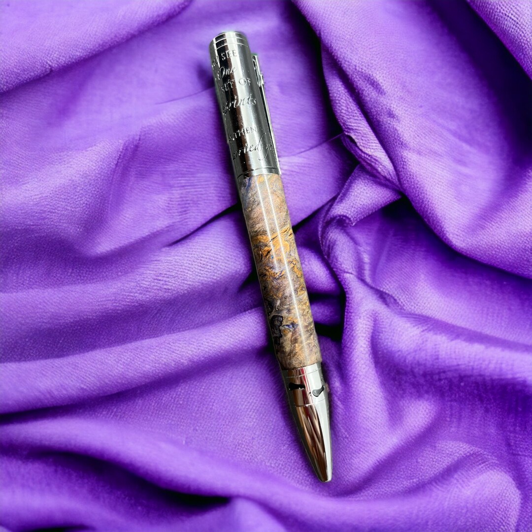 Footprints in the Sand Pen Cross marbled Maple Burl Etsy