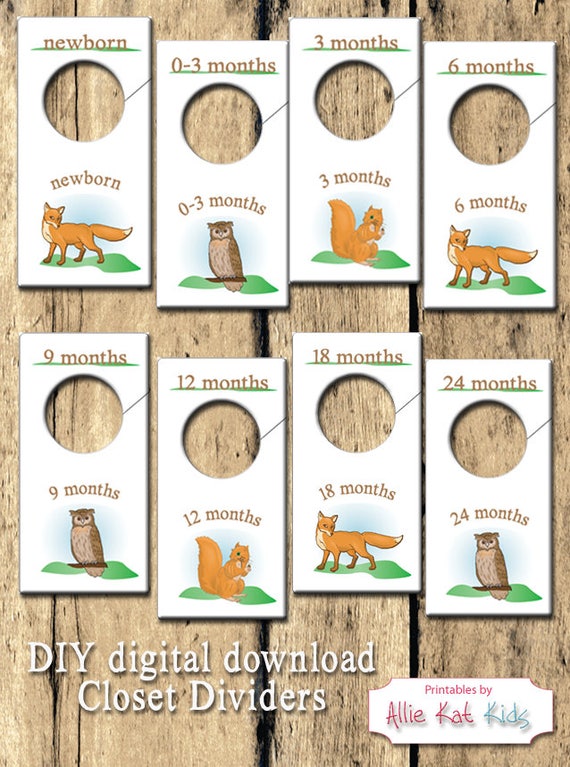 Woodland Nursery Closet Dividers Foxy Friends Woodland Forest Animals 