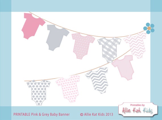 Printable Onesies Print Cut Png It S A Girl Banner Gender Reveal