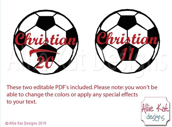 Soccer Ball Use As A Name Sign Locker Sign Party Sign Banner Diy Digital Download Editable Pdf You Print Black And Red By Allie Kat Kids Catch My Party