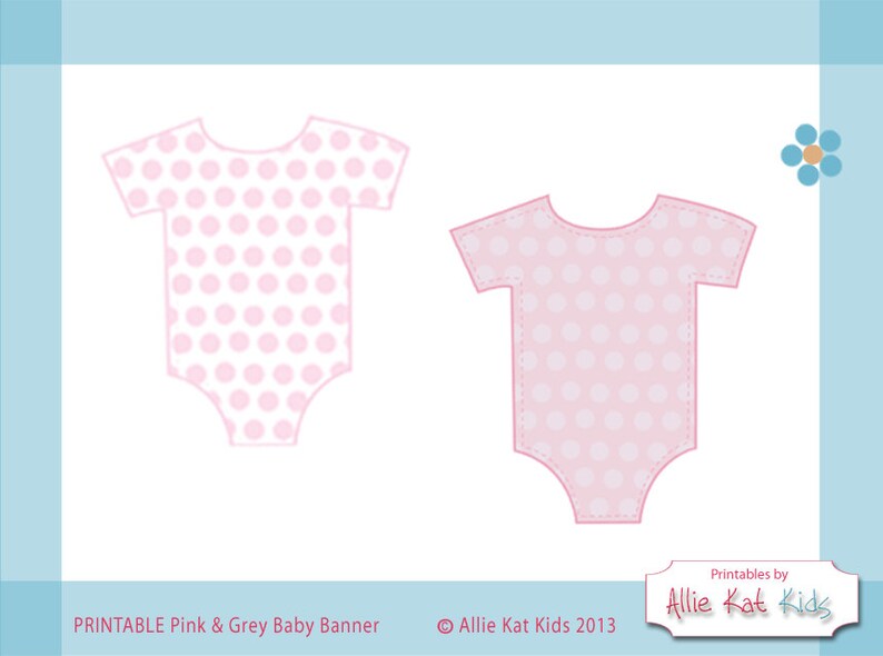 Printable Onesies|print &amp; Cut Png|it's a Girl Banner|gender Reveal|pink Chevron Baby Shower ...