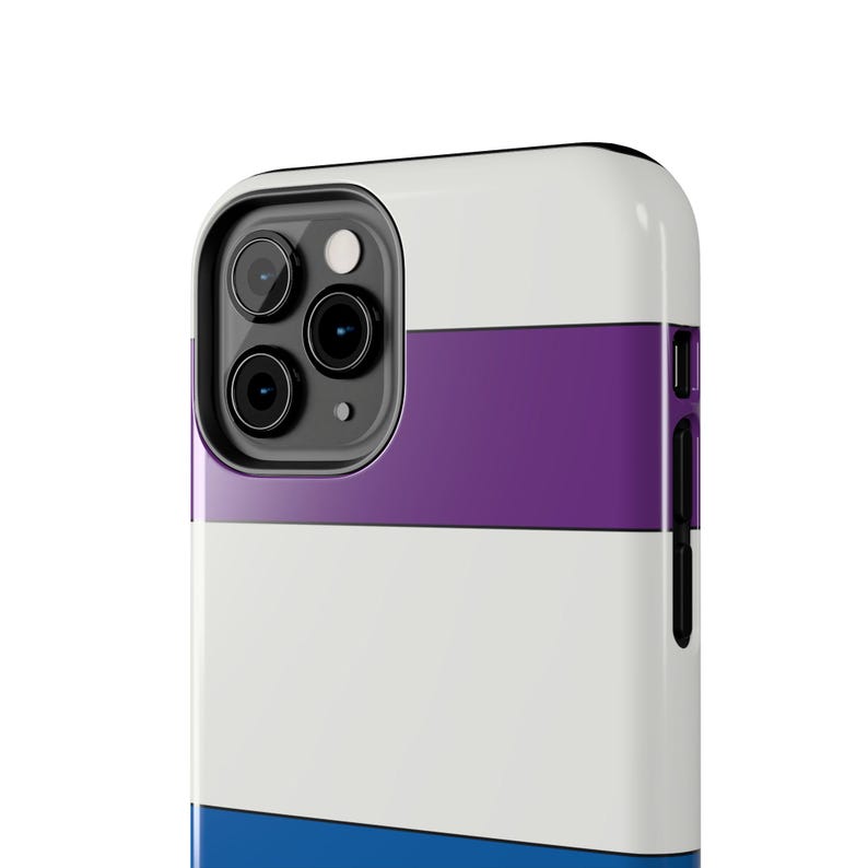 Abstract Racing Stripe Phone Case, Light Blue Violet Red Geometric Cover (Bavarian Three), Retro Motorsport Gift image 11