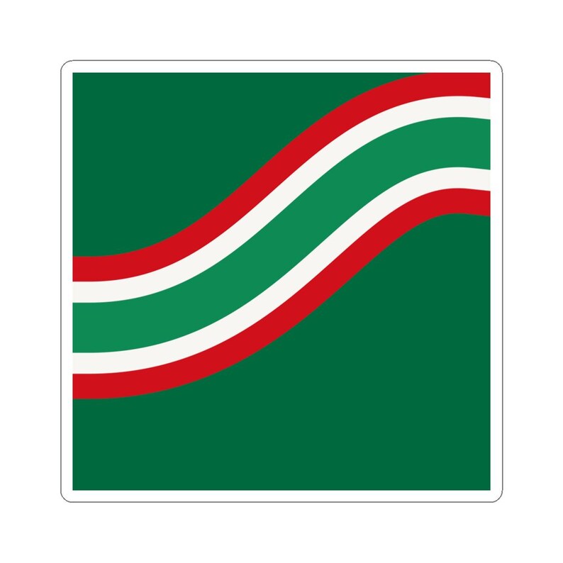 Abstract Racing Stripe Sticker, Green White Red Geometric Vinyl Decal (Bathurst Green), Car Lover Gift image 8