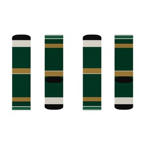 Calcetines con rayas de carreras abstractas, calcetines de vestir originales de latón verde British Racing Green (Brooklands Green), regalo de automovilismo para él. imagen 11