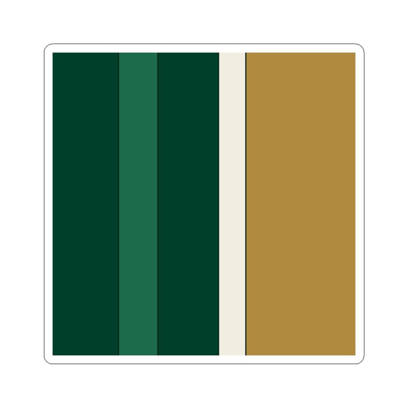 Abstract Racing Stripe Sticker, British Racing Green Brass Geometric Vinyl Decal (Brooklands Green), Car Lover Gift image 8