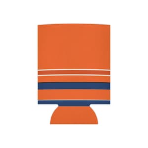 Abstract Racing Stripe Can Cooler, Orange Deep Blue Geometric Can Insulator (Zandvoort Orange), Motorsport Gift image 2